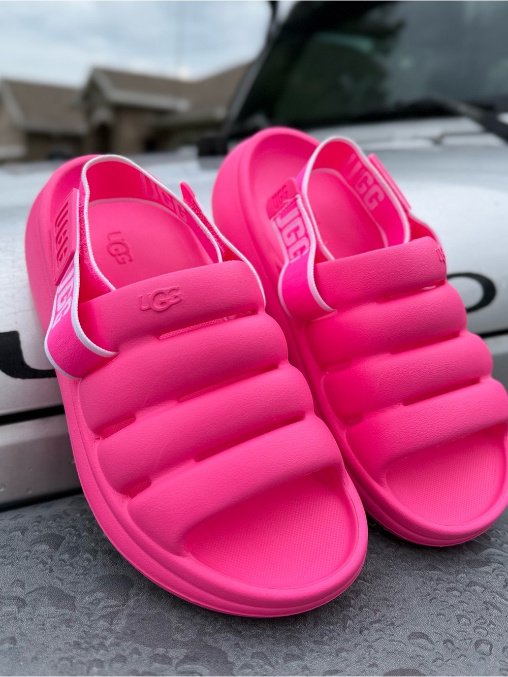 UGG Sport Yeah Pink Slide Sandals